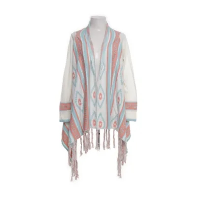 Cardigan (White, Blue, Multicolored) from Rick Cardona Acrylic, Cotton