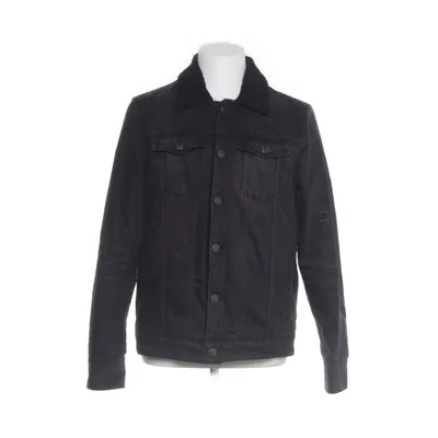 Fodrad jeansjacka (Svart) från FSBN Bomull, Pälsimitation