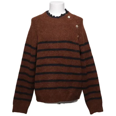 Pull-over (Marron, Noir) de Elora Acrylique, Laine d'alpaga, Coton, Élasthane, Polyamide, Polyester