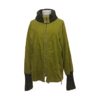 Jacka (Grön, Flerfärgad) från KUS Akryl, Alpackaull, Bomull, Elastan, Polyester