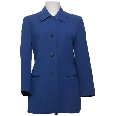 Blazer (Blau) von Louis Féraud Cupro, Wolle
