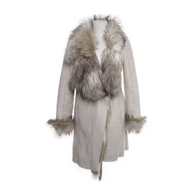 Shearling jacket (Gray) from Zara Basic Acrylic, Polyester