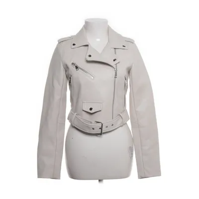 Biker jacket (Beige) from Stradivarius Cotton, Polyester, Viscose