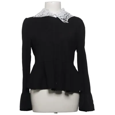 Blouse (Black, White) from Killstar Elastane, Polyamide, Viscose