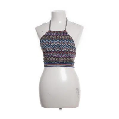 Crop top (Blauw, Meerkleurig) van Pull & Bear Katoen