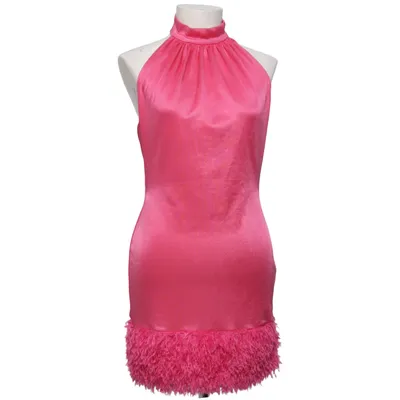 Halterneck dress (Pink) from ASOS Design Elastane, Polyester