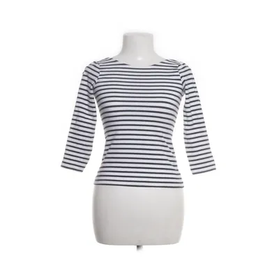 Crop top (White, Blue) from Zara Collection Cotton, Elastane