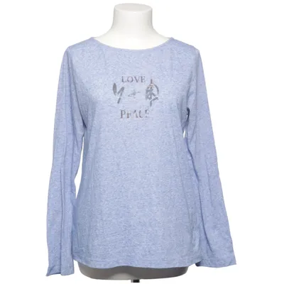 T-shirt à manches longues (Bleu) de Mandala Coton, Polyester