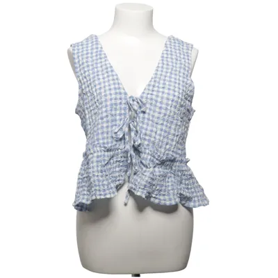 Crop top (Blå, Vit) från Zara Bomull, Elastan