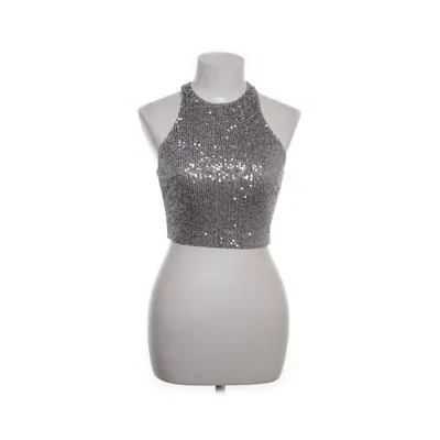 Crop top (Zilver) van H&M Elastaan, Polyester