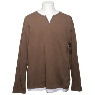 Long sleeve T-shirt (Brown, White) from Aowofs Cotton