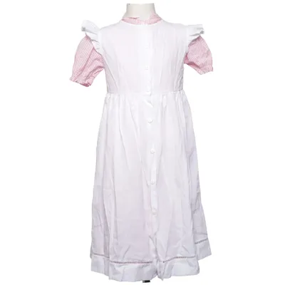 Dress (White, Pink) from Linus & Lotta Cotton, Polyester