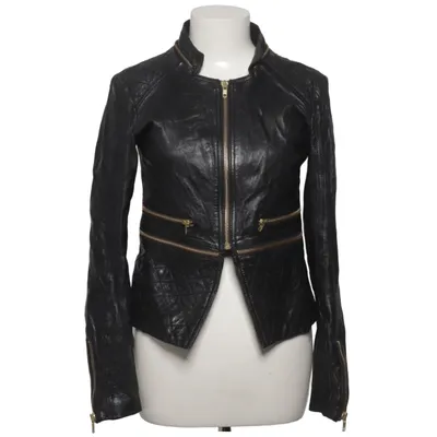 Veste en cuir (Noir) de Primeboots Cuir, Polyester
