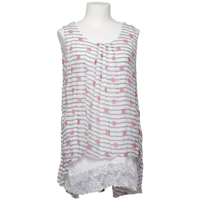 Tank Top (White, Gray, Red) from Giusy Silk, Viscose