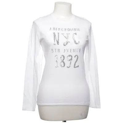 Långärmad t-shirt (Vit) från Abercrombie & Fitch Bomull, Polyester