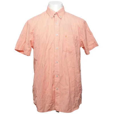 Short sleeve shirt (Orange, White) from Cool Blue Company Cotton