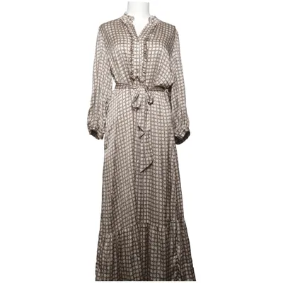 Maxi dress (Beige, Multicolored) from Dea Kudibal Elastane, Silk