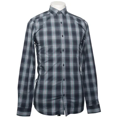Shirt (Blauw, Wit, Grijs) van Emilio Denim Katoen, Elastaan