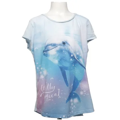 T-shirt (Turquoise, Multicolore) de H&M Coton, Polyester
