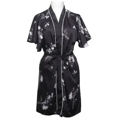 Morgonrock (Svart, Vit, Flerfärgad) från SUWEN Elastan, Polyester