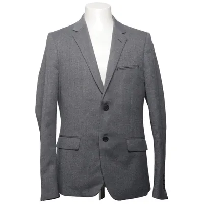 Blazer (Gray) from Bruun & Stengade Polyester, Wool