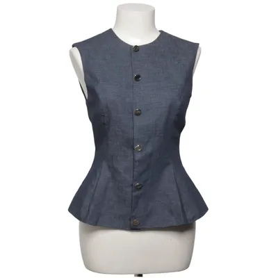 Suit vest (Blue) from Zara Linen, Polyester, Viscose