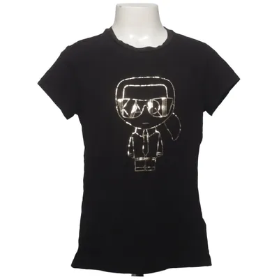 T-shirt (Noir) de Karl Lagerfeld Kids Coton, Élasthane, Modal
