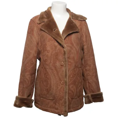 Veste en peau de mouton retournée (Marron) de Gabriella Benelli Acrylique, Polyester