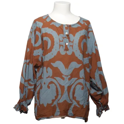 Blouse (Blue, Brown) from Marta Cotton
