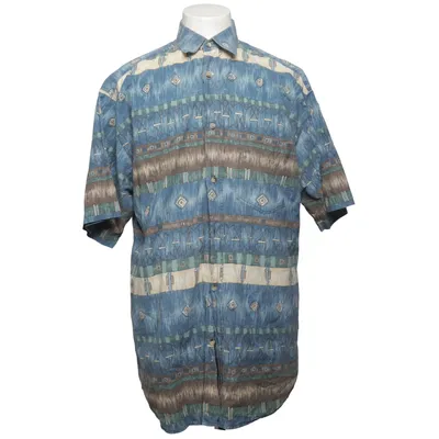 Chemise à manches courtes (Bleu, Marron, Beige) Coton
