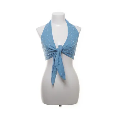 Halterneck top (Blå) fra Zara Bomuld, Linned