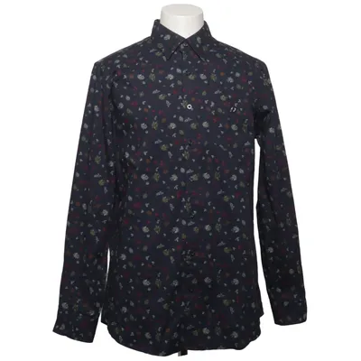 Shirt (Blauw, Meerkleurig) van Dressmann Katoen, Elastaan