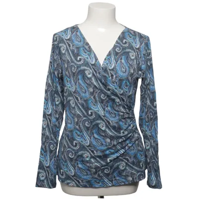 Wikkelblouse (Blauw, Zwart, Meerkleurig) van Camilla Thulin Elastaan, Viscose