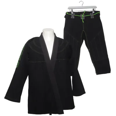 Uniforme d'art martiaux (Noir, Vert) de Chokem Coton