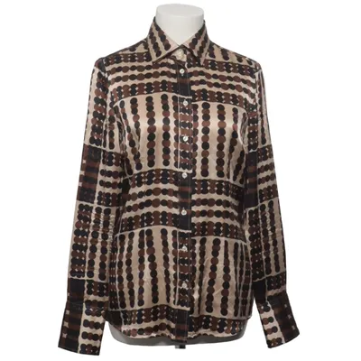 Blouse (Beige, Bruin, Zwart) van 0039 Italy Zijde