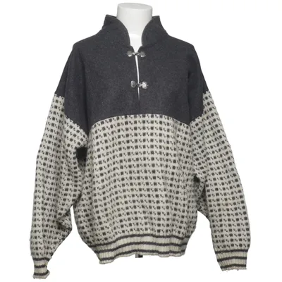 Lusekofte (Gris, Blanc) de Volund Polyamide, Laine
