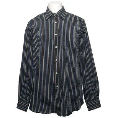 Skjorte (Sort, Blå, Hvid) fra Berga Bomuld, Polyester