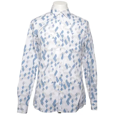 Hemd (Weiß, Blau, Grau) von Emilio Denim Baumwolle, Elasthan