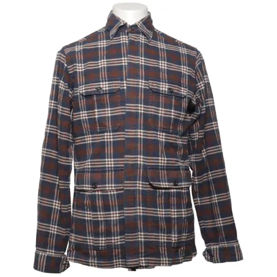 Flannel skjorte (Blå, Brun, Hvid) fra Eton Bomuld