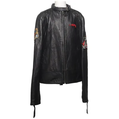 Biker jacket (Black, Multicolored) from Ed Hardy Leather, Polyester