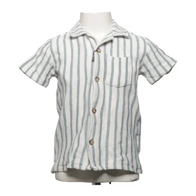 Short sleeve shirt (White, Blue) from KappAhl Cotton, Polyester