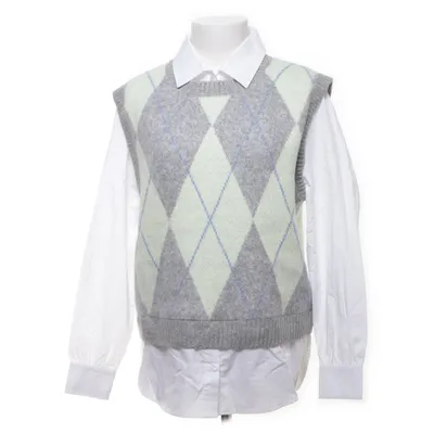 Tröja (Grå, Vit) från Primark Akryl, Bomull, Elastan, Polyester, Ull