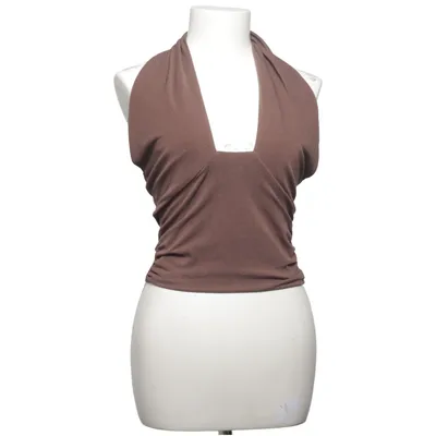 Halternecktopp (Brun) från Bik Bok Elastan, Återvunnen polyester