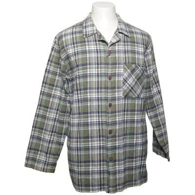Flannel shirt (Green, Blue, White) from Calida Bodywear Cotton