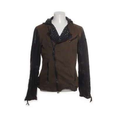 Bikerjacka (Grön, Svart) från Tigha Bomull, Skinn