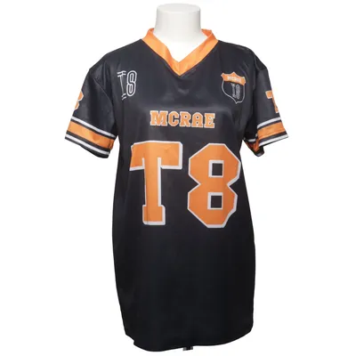 Voetbalshirt (Zwart, Oranje) van Crane Polyester