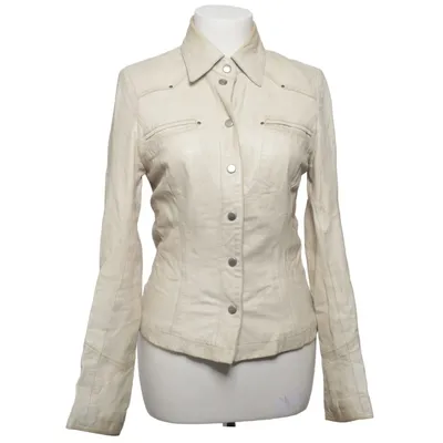 Læderjakke (Beige) fra Mission Blue Læder, Polyester