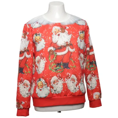 Kersttrui (Rood, Wit) van Fancyqube Elastaan, Polyester