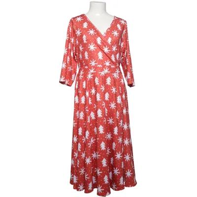 Jurk (Oranje, Wit) van Lady Vintage Elastaan, Polyester