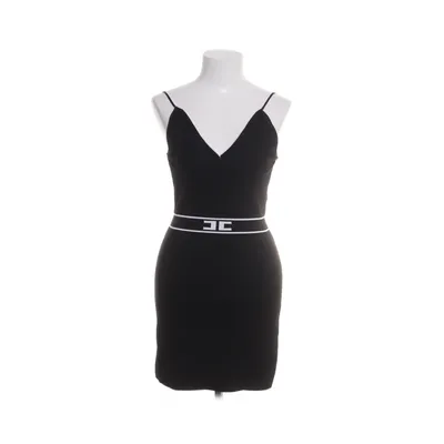 Jurk (Zwart, Wit) van Elisabetta Franchi Elastaan, Polyamide, Wol, Viscose